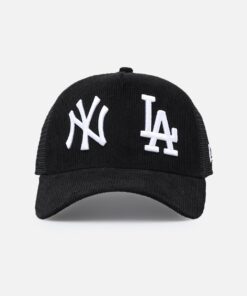 New Era New York Yankees X Los Angeles Dodgers 'Dual Logo' 9FORTY A-Frame Trucker Snapback Black