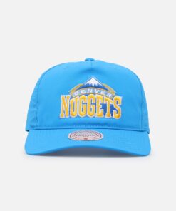 Mitchell & Ness Denver Nuggets Retro Matte Nylon Origins Snapback Blue