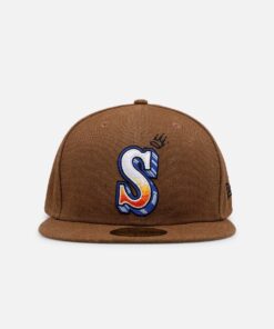 New Era Seattle Mariners 'Scribble' 59FIFTY Fitted Brown