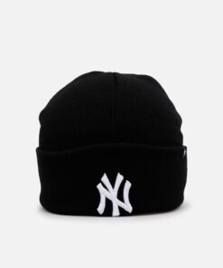 47 Brand New York Yankees Haymaker Cuff Knit Beanie Black/White