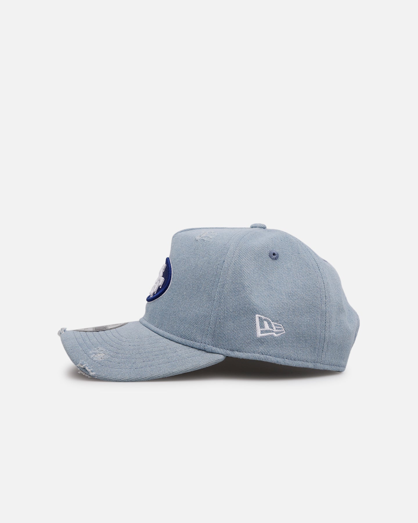 New Era San Francisco 49ers 'Distressed Denim' 9FORTY A-Frame Snapback Light Wash Denim