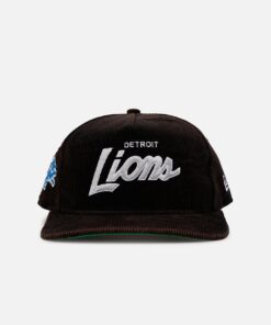 New Era Detroit Lions 'Washed Black NFL Golfer' Corduroy Golfer Snapback Washed Black