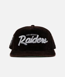 New Era Las Vegas Raiders 'Washed Black NFL Golfer' Corduroy Golfer Snapback Washed Black