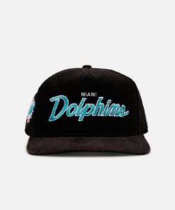 New Era Miami Dolphins 'Washed Black NFL Golfer' Corduroy Golfer Snapback Washed Black