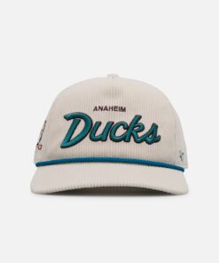 47 Brand Anaheim Ducks 'Natural Script' Premium Hitch Corduroy Snapback Natural