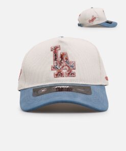 Pro Standard Los Angeles Dodgers 'Dodgers Tapestry' Pinch Front Strapback Natural