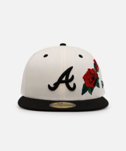 New Era Atlanta Braves 'Chrome Black Roses' 59FIFTY Fitted Chrome/Black