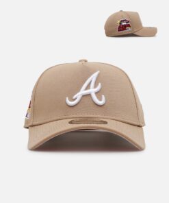 New Era Atlanta Braves 'Tan Pink' 9FORTY A-Frame Snapback Tan