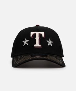 New Era Texas Rangers 'Ivory Stars Outlaws' 9FORTY A-Frame Snapback Black/Maroon
