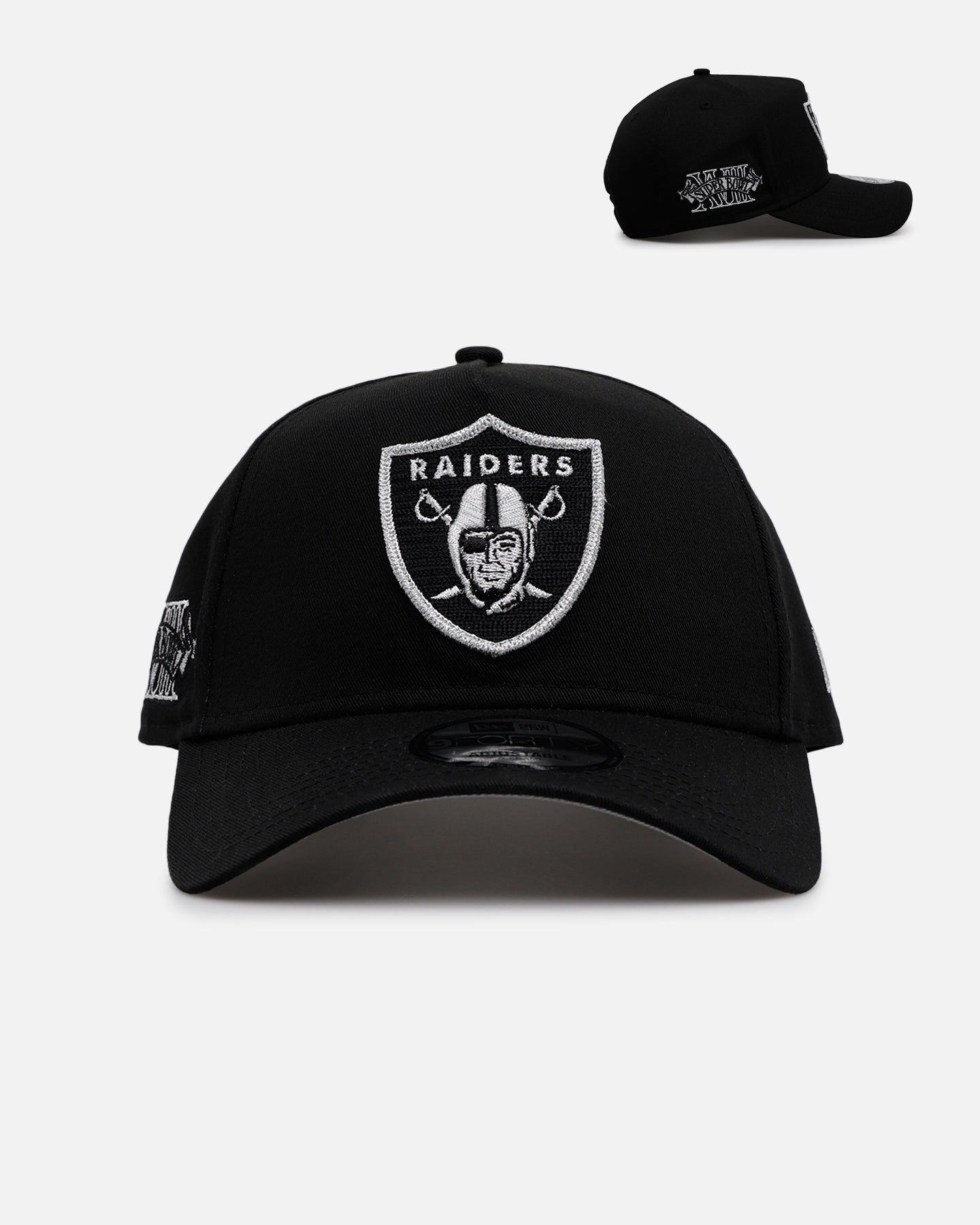 New Era Las Vegas Raiders 'Raised Metallic Chainstitch' 9FORTY A-Frame Snapback Black
