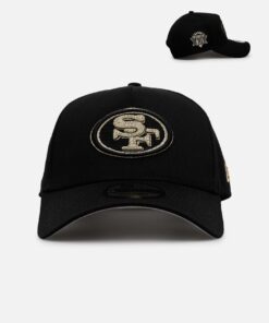 New Era San Francisco 49ers 'Raised Metallic Chainstitch' 9FORTY A-Frame Snapback Black