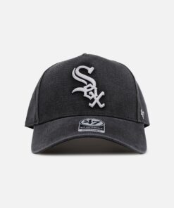 47 Brand Chicago White Sox 'Vintage Wash' Offside DT Snapback Washed Black