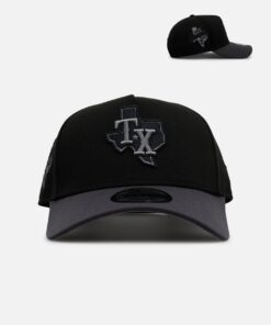 New Era Texas Rangers 'Stealth' 9FORTY A-Frame Snapback Black/Charcoal