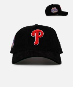 New Era Philadelphia Phillies 'Black Cord' 9FORTY A-Frame Corduroy Snapback Black