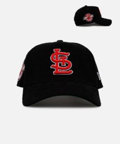 New Era St. Louis Cardinals 'Black Cord' 9FORTY A-Frame Corduroy Snapback Black