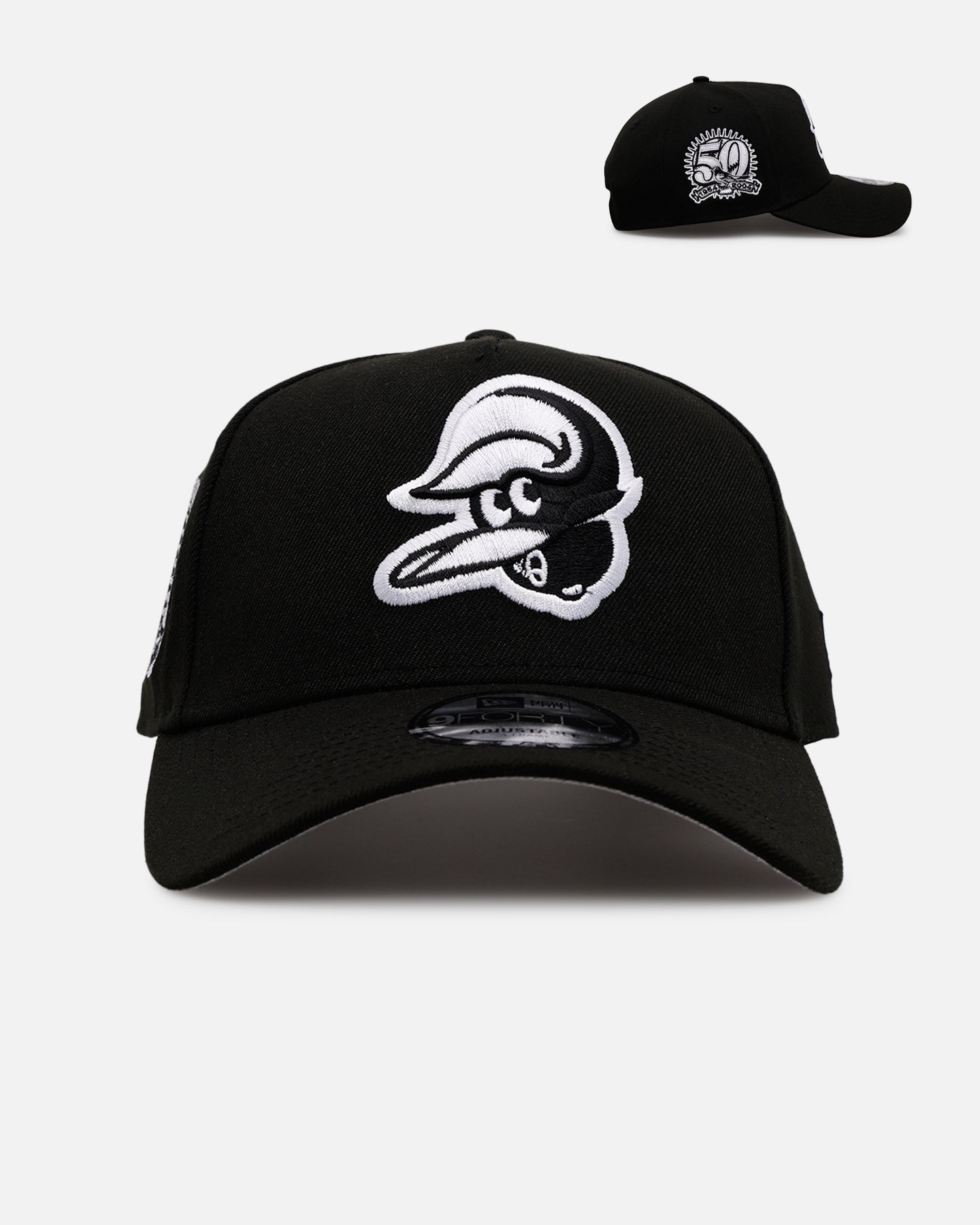New Era Baltimore Orioles 'Black White Upside Down Logo' 9FORTY A-Frame Snapback Black/White