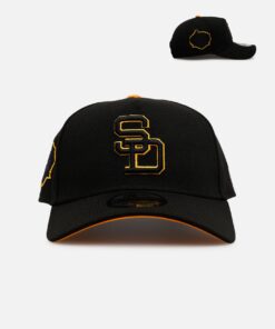 New Era San Diego Padres 'Outline' 9FORTY A-Frame Snapback Black