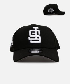 New Era San Francisco Giants 'Black White Upside Down Logo' 9FORTY A-Frame Snapback Black/White