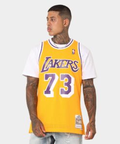 Mitchell & Ness Los Angeles Lakers Dennis Rodman #73 '98 -'99 Home Jersey Gold