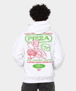 Goat Crew Pizza Shop Hoodie White