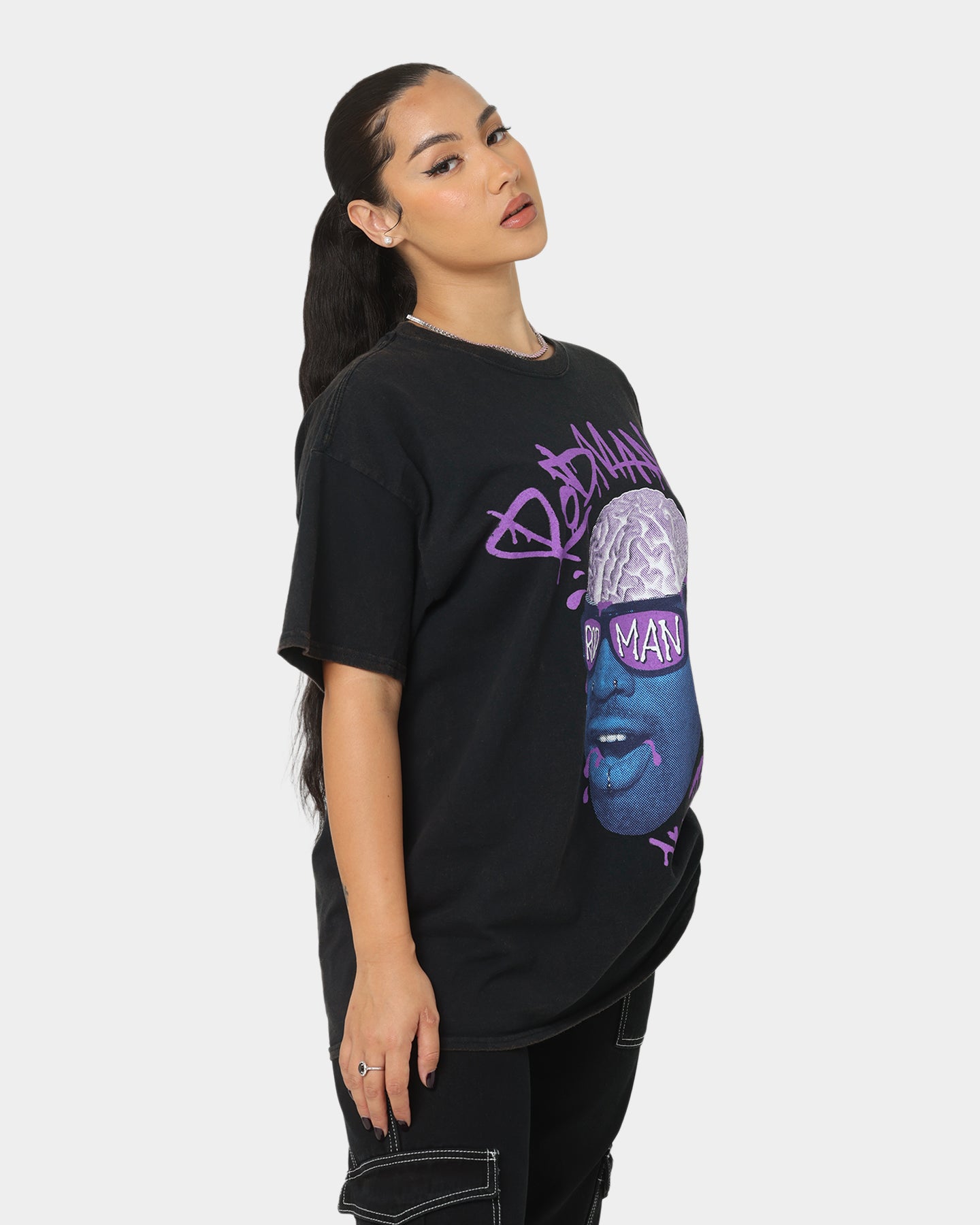 Rodman Brand The Worm Brain Vintage T-Shirt Black Wash