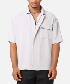 Carre Exceptional Pocket Oversized Shirt Light Grey