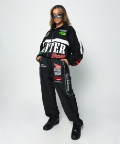 Loiter Speedway Windbreaker Jacket Black