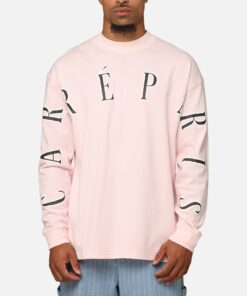Carre Global Oversized Long Sleeve T-Shirt Pink