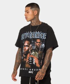 UFC By Goat Crew Israel Adesanya Stylebender Vintage T-Shirt Black Wash