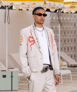 Loiter Western Blazer Jacket Off White