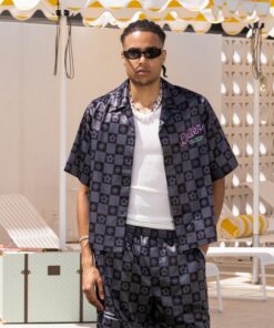 Loiter Midsummer Button Up Shirt Black
