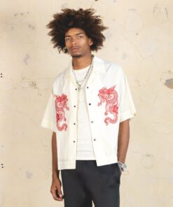 404 Drago Button Up Shirt Off White