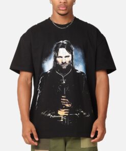 American Thrift X The Lord Of The Ring Aragorn Heavy T-Shirt Black