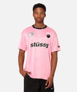 Stussy Football T-Shirt Pink