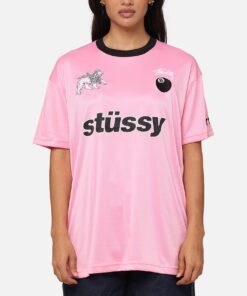 Stussy Football T-Shirt Pink