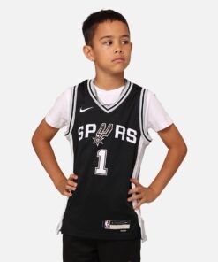 Nike Kids' Victor Wembanyama San Antonio Spurs Icon Replica Jersey Black