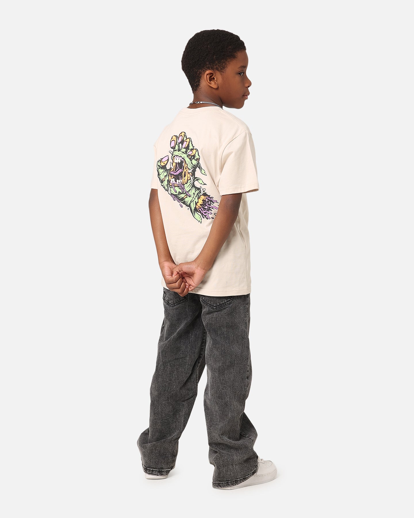 Santa Cruz Kid's Mummy Hand T-Shirt Concrete