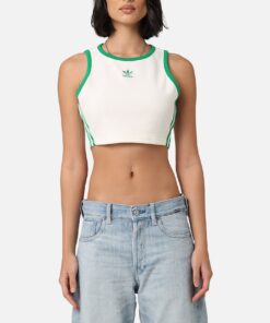 Adidas Women's Terry Cropped Tank Top Off White