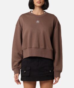 Adidas Women's Essentials Crewneck Sweatshirt Earth Strata