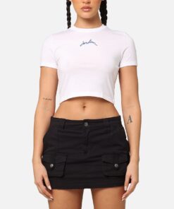 Jordan Women's Short Sleeve Graphic Slim Crop T-Shirt White/Industrial
