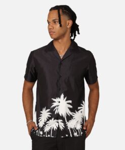 XXIII Coby Palm Button Up Shirt Black/Multi