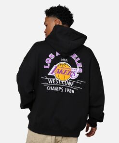Mitchell & Ness Los Angeles Lakers Letterman Hoodie Black