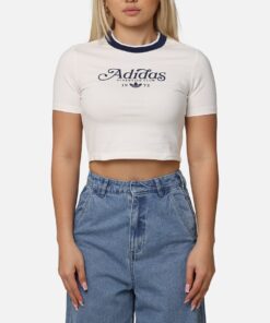 Adidas Women's Graphic Baby T-Shirt Cloud White