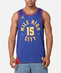 Jordan Denver Nuggets Nikola Jokić Statement Edition 2022/23 Dri-FIT Swingman Jersey Rush Blue/Team Crimson