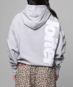 Loiter Pin Line Premium Hoodie Grey Marle