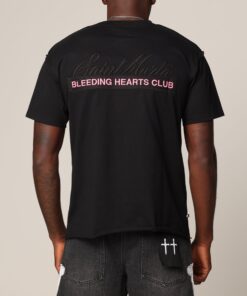 Saint Morta Bleeding Hearts Club Cut T-Shirt Black
