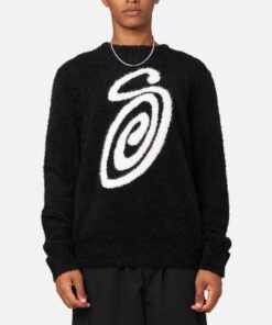 Stussy Fluffy Sweater Black