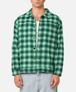 XXIII Darby Plaid Shacket Green/Black