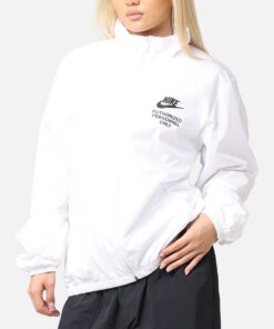 Nike Woven Full Zip Jacket White/White/Black