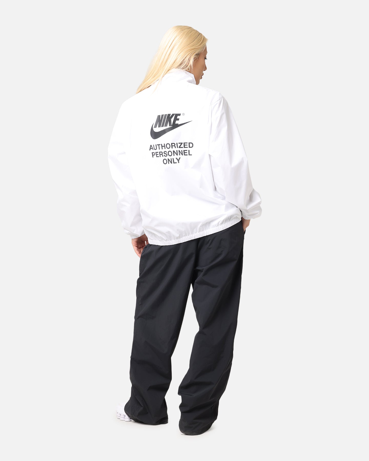 Nike Woven Full Zip Jacket White/White/Black